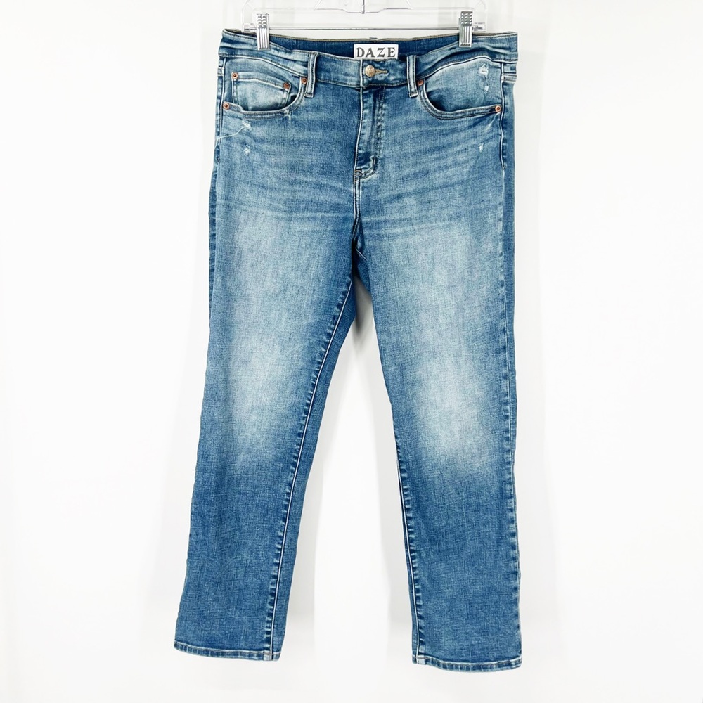 Daze Denim Mid-Rise Straight Leg Jeans